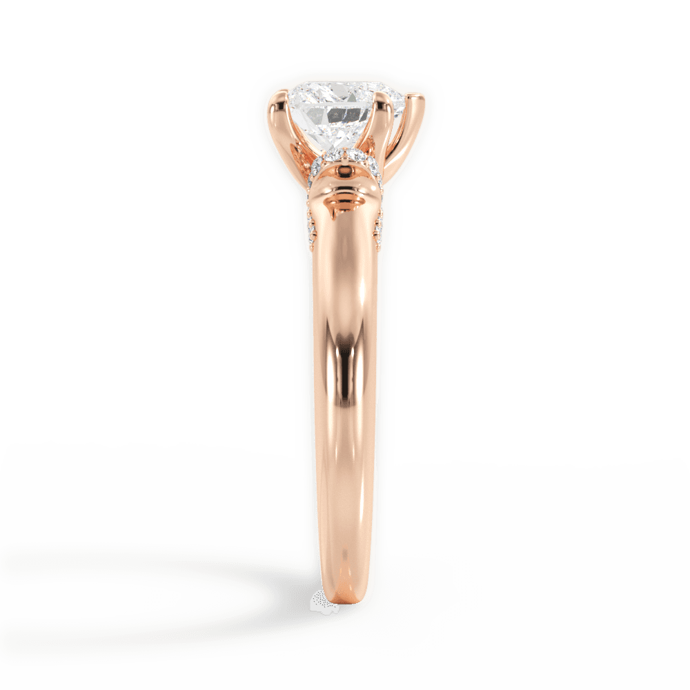 Florence Heart Cut Lab Grown Diamond 18Kt Rose Gold Engagement Ring - View 3