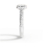 Gloria Oval Cut Lab Grown Diamond Platinum Engagement Ring - View 4