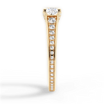 Leslie Cushion Cut Lab Grown Diamond 18Kt Yellow Gold Engagement Ring - View 4