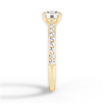 Frances Round Cut Lab Grown Diamond 18Kt Yellow Gold Engagement Ring - View 3