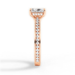 Katelyn Radiant Cut Lab Grown Diamond 18Kt Rose Gold Engagement Ring - View 4