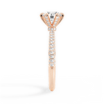 Linda Round Cut Lab Grown Diamond 18Kt Rose Gold Engagement Ring - View 2