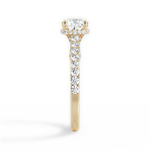 Laura Cushion Cut Lab Grown Diamond 18Kt Yellow Gold Engagement Ring - View 2