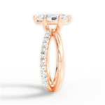 Jennifer Marquise Cut Lab Grown Diamond 18Kt Rose Gold Engagement Ring - View 2