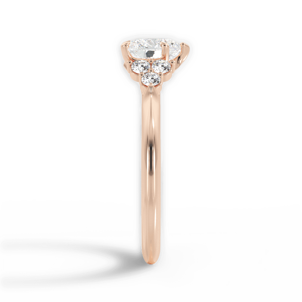 Celeste Heart Cut Lab Grown Diamond 18Kt Rose Gold Engagement Ring - View 3