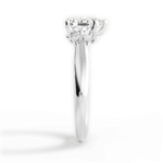 Beverly Pear Cut Lab Grown Diamond 18Kt White Gold Engagement Ring - View 3