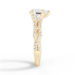 Justine Pear Cut Lab Grown Diamond 18Kt Yellow Gold Engagement Ring - View 4