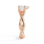 Aubrey Pear Cut Lab Grown Diamond 18Kt Rose Gold Engagement Ring - View 2