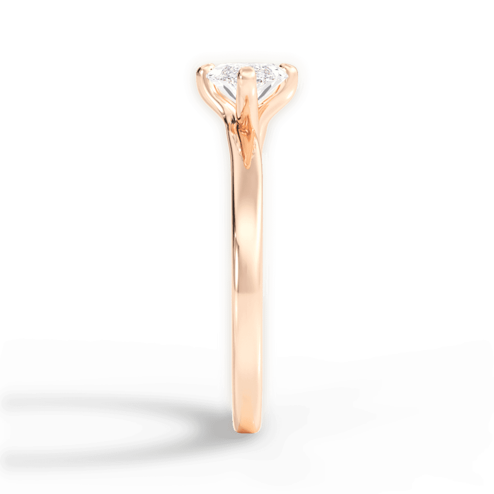 Ashley Marquise Cut Lab Grown Diamond 18Kt Rose Gold Engagement Ring - View 4