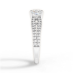 Jessica Asscher Cut Lab Grown Diamond Platinum Engagement Ring - View 4
