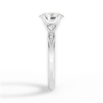 Cassie Oval Cut Lab Grown Diamond Platinum Engagement Ring - View 2