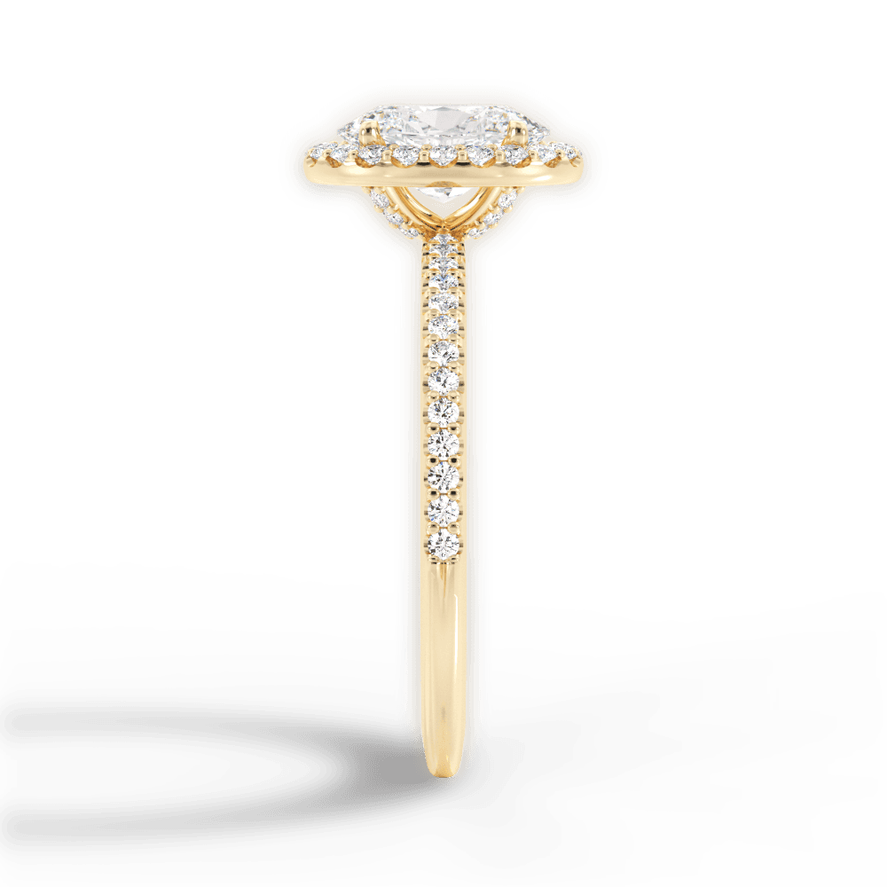 Joanne Oval Cut Lab Grown Diamond 18Kt Yellow Gold Engagement Ring - View 2