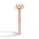 Janet Heart Cut Lab Grown Diamond 18Kt Rose Gold Engagement Ring - View 3
