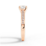 Elena Cushion Cut Lab Grown Diamond 18Kt Rose Gold Engagement Ring - View 4