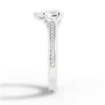 Donna Pear Cut Lab Grown Diamond 14Kt White Gold Engagement Ring - View 4