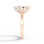 Gemma Marquise Cut Lab Grown Diamond 18Kt Rose Gold Engagement Ring - View 4
