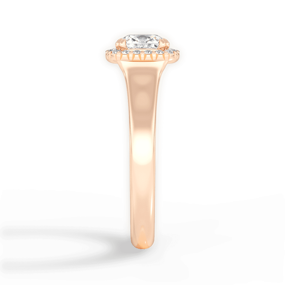 Jasmin Cushion Cut Lab Grown Diamond 18Kt Rose Gold Engagement Ring - View 4
