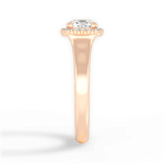 Jasmin Cushion Cut Lab Grown Diamond 18Kt Rose Gold Engagement Ring - View 4