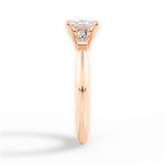 Emily Princess Cut Lab Grown Diamond 18Kt Rose Gold Engagement Ring - View 4