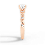 Emma Cushion Cut Lab Grown Diamond 18Kt Rose Gold Engagement Ring - View 2