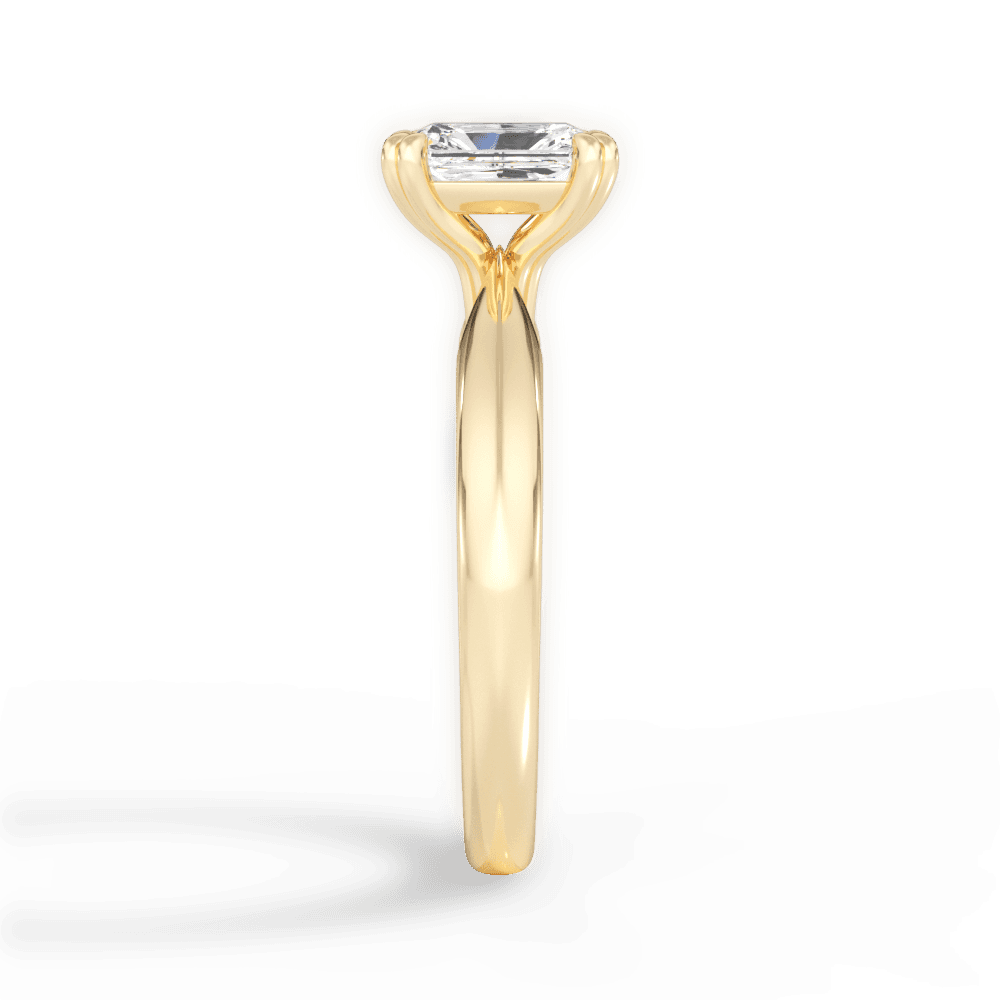 Claudia Radiant Cut Lab Grown Diamond 18Kt Yellow Gold Engagement Ring - View 4