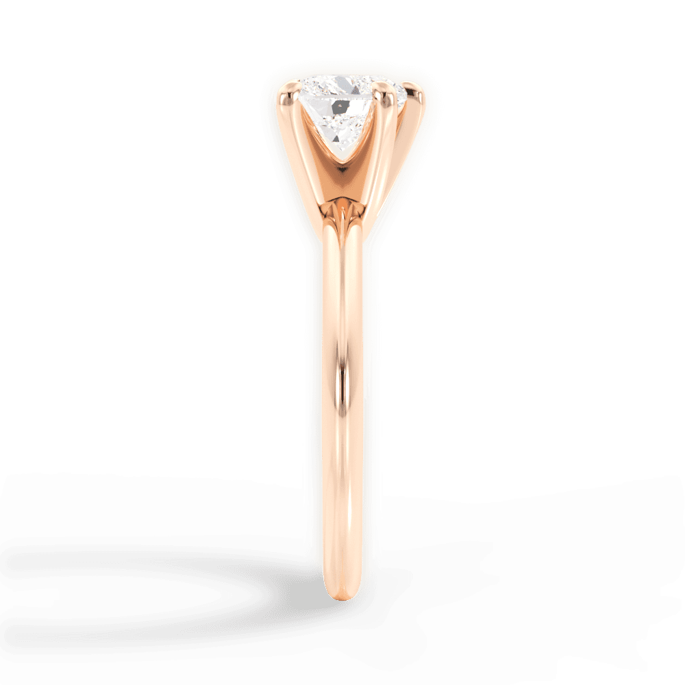 Casey Heart Cut Lab Grown Diamond 18Kt Rose Gold Engagement Ring - View 4