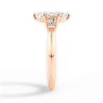 Emily Marquise Cut Lab Grown Diamond 18Kt Rose Gold Engagement Ring - View 3