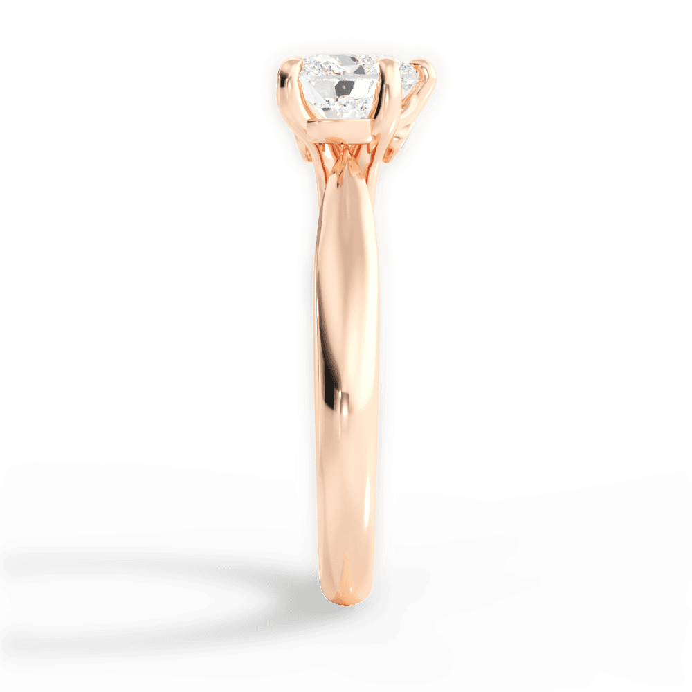 Dolores Heart Cut Lab Grown Diamond 18Kt Rose Gold Engagement Ring - View 3