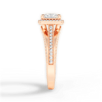 Lillian Princess Cut Lab Grown Diamond 18Kt Rose Gold Engagement Ring - View 2