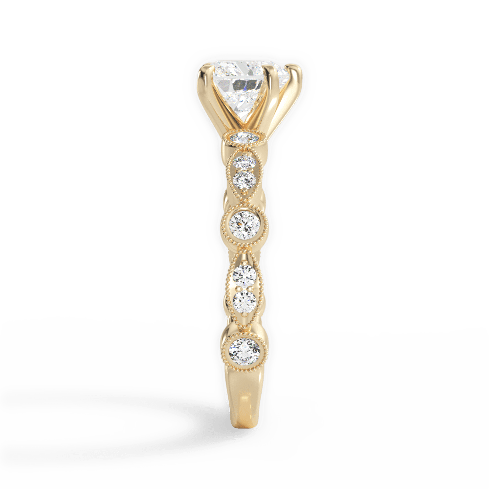 Edith Heart Cut Lab Grown Diamond 18Kt Yellow Gold Engagement Ring - View 3