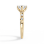 Catherine Round Cut Lab Grown Diamond 18Kt Yellow Gold Engagement Ring - View 3