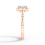 Leah Princess Cut Lab Grown Diamond 18Kt Rose Gold Engagement Ring - View 3