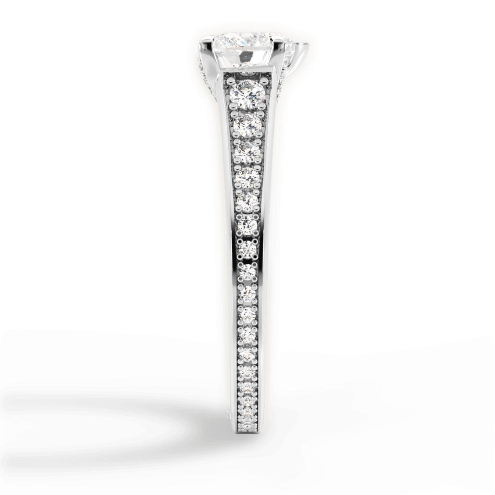 Leslie Heart Cut Lab Grown Diamond Platinum Engagement Ring - View 3