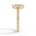 Janet Marquise Cut Lab Grown Diamond 18Kt Yellow Gold Engagement Ring - View 2