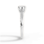 Annette Round Cut Lab Grown Diamond Platinum Engagement Ring - View 2