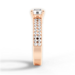 Kayla Round Cut Lab Grown Diamond 18Kt Rose Gold Engagement Ring - View 2