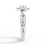 Latoya Round Cut Lab Grown Diamond 18Kt White Gold Engagement Ring - View 3