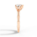 Aaliyah Heart Cut Lab Grown Diamond 18Kt Rose Gold Engagement Ring - View 4