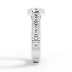 Lynn Oval Cut Lab Grown Diamond 14Kt White Gold Engagement Ring - View 4