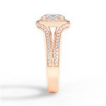 Mackenzie Oval Cut Lab Grown Diamond 18Kt Rose Gold Engagement Ring - View 2