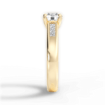 Brittany Round Cut Lab Grown Diamond 18Kt Yellow Gold Engagement Ring - View 3