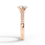 Elena Oval Cut Lab Grown Diamond 18Kt Rose Gold Engagement Ring - View 2