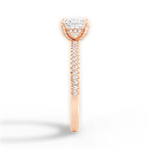 Helen Princess Cut Lab Grown Diamond 18Kt Rose Gold Engagement Ring - View 4
