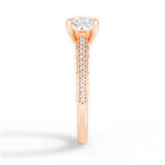 Caroline Princess Cut Lab Grown Diamond 18Kt Rose Gold Engagement Ring - View 3