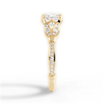 Geraldine Princess Cut Lab Grown Diamond 18Kt Yellow Gold Engagement Ring - View 3