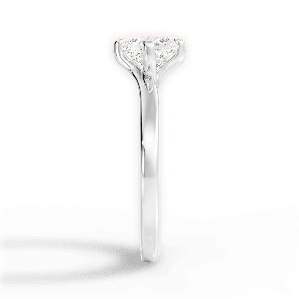 Ashley Cushion Cut Lab Grown Diamond 14Kt White Gold Engagement Ring - View 4