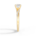 Charlotte Asscher Cut Lab Grown Diamond 18Kt Yellow Gold Engagement Ring - View 3