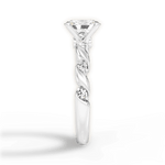 Emma Oval Cut Lab Grown Diamond Platinum Engagement Ring - View 3