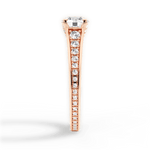 Leslie Round Cut Lab Grown Diamond 18Kt Rose Gold Engagement Ring - View 3