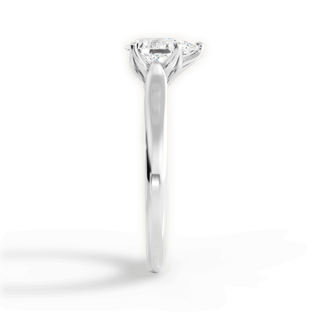 Carrie Pear Cut Lab Grown Diamond 18Kt White Gold Engagement Ring - View 2